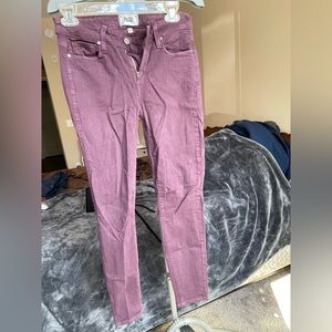 Paige purple jeans, size 26, only worn couple times